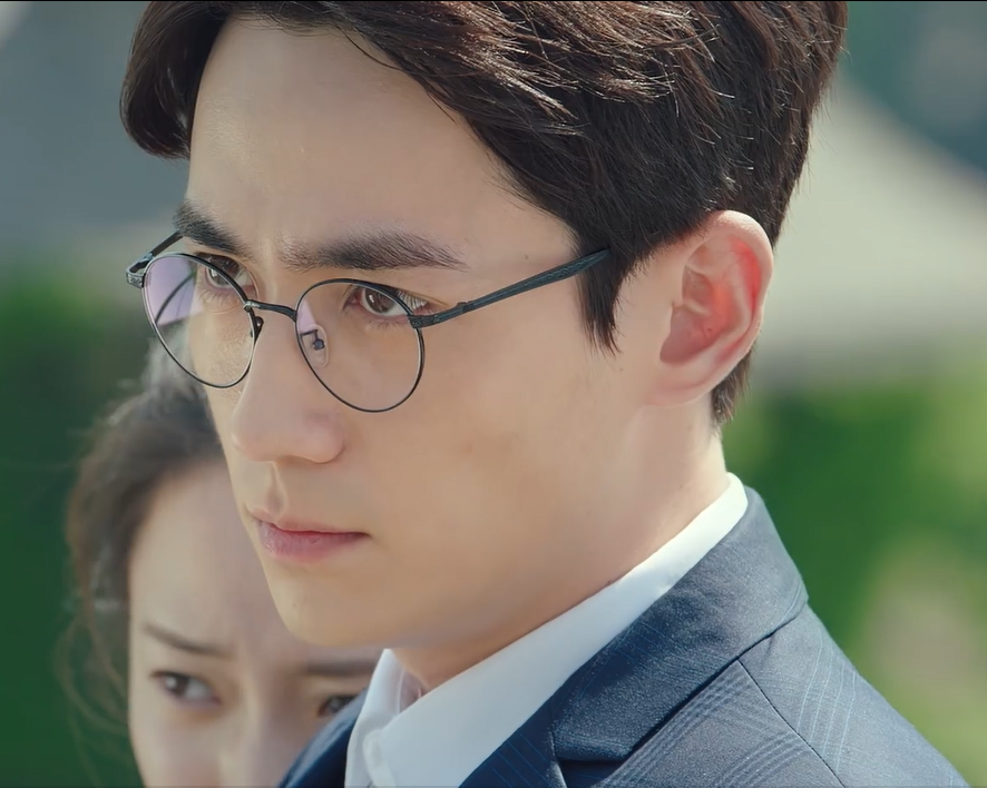 Close up of Shen Wei/man with a serious expression. 
