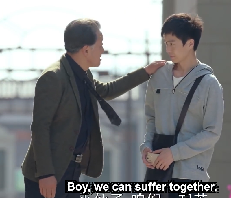The Regent lays his hand on Guo Changcheng's shoulder.
